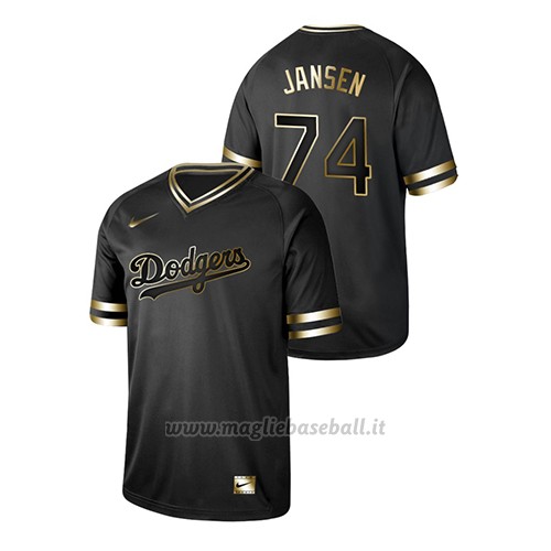 Maglia Baseball Hombre Los Angeles Dodgers Kenley Jansen 2019 Golden Edition Nero